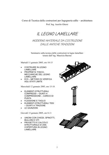 IL LEGNO LAMELLARE - DICA