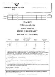 ITALIAN - Victorian Curriculum and Assessment Authority