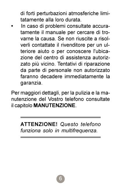 Telefono Petit - Manuale d'uso - Telecom Italia