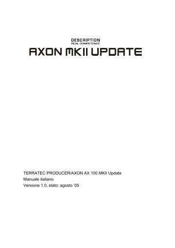 AXON AX 100 MKII Update (Italiano) - TERRATEC