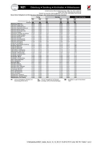 Linie 21 (PDF, 18KB) - Weser-Ems-Bus