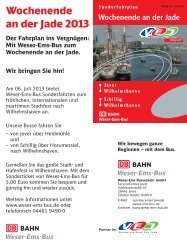 Jade Sonderfahrplan (PDF, 991KB) - Weser-Ems-Bus