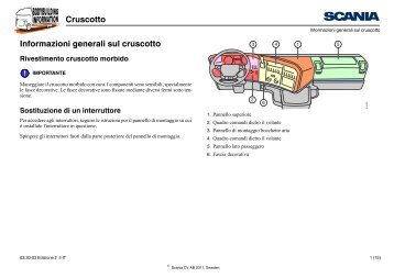 Cruscotto Informazioni generali sul cruscotto - Scania