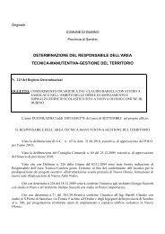 determinazione del responsabile dell'area tecnica-manutentiva ...