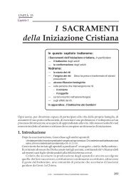 I SACRAMENTI della Iniziazione Cristiana - Didaskaleion