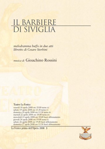 Barbiere di Siviglia - Teatro La Fenice