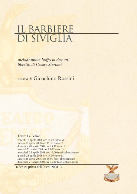 Barbiere di Siviglia - Teatro La Fenice
