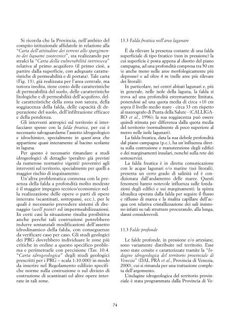 Volume dello Studio - Provincia di Venezia