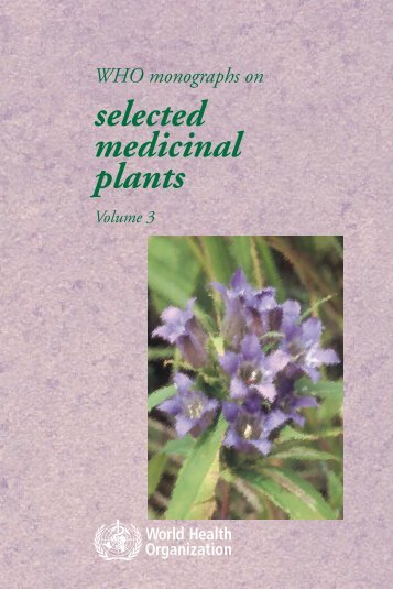 selected medicinal plants - World Health Organization