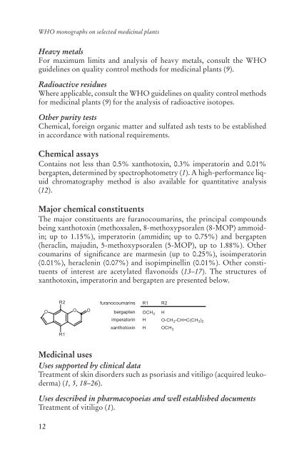 selected medicinal plants - World Health Organization