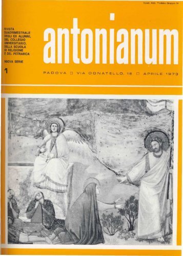 Aprile - Ex-Alunni dell'Antonianum