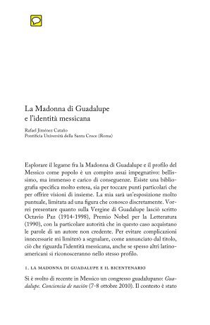 La Madonna di Guadalupe e l'identità messicana