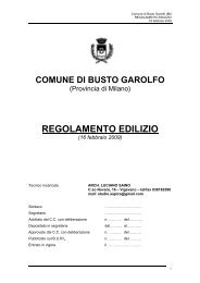 Regolamento Edilizio - Comune di Busto Garolfo