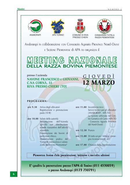 2009 - Associazione Nazionale Allevatori Bovini di razza piemontese