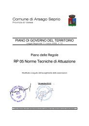 RP 05 Norme Tecniche di Attuazione - Comune di Arsago Seprio