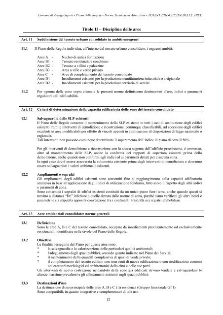 RP 05 Norme Tecniche di Attuazione - Comune di Arsago Seprio