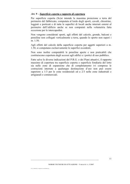 NTA VARIANTE 3 comprensiva controdeduzione1 - Comune di ...