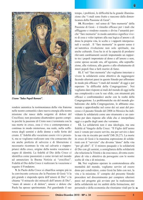 SOLIDARIDAD SOLIDARIETÀ - Passio Christi