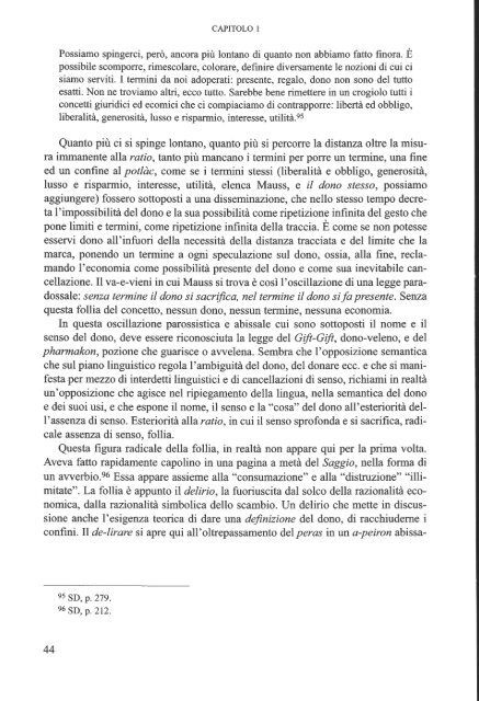 Il circolo interrotto Figure del dono in Mauss, Sartre e ... - OpenstarTs