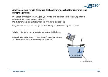 und Beregnungszwecke ca. 30 Liter - wesso