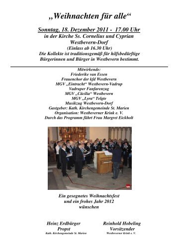 Das Programm 18.12.2011 zum Ausdrucken - Westbevern