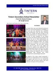 Tintern Secondary School Newsletter - Tintern Schools