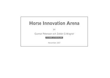 Horse Innovation Arena - Jordbruksverket