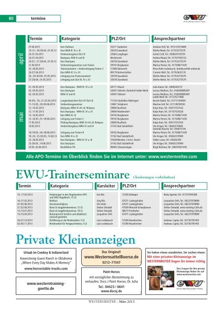 Teilen auf die 1 - Erste Westernreiter Union Deutschland e.V.