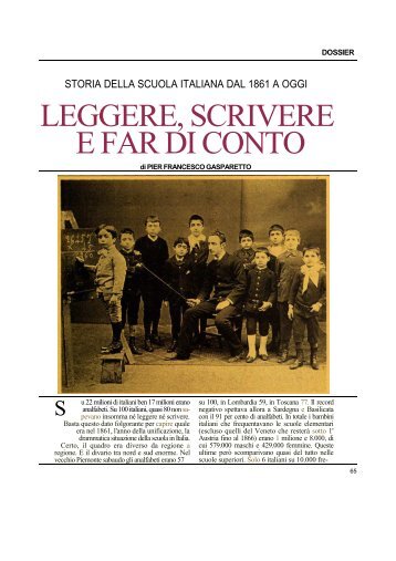 DOSSIER storia della scuola italiana - Liceo Scientifico Statale ...