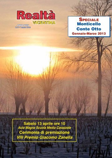 Scarica il numero GENNAIO - MARZO 2013 in formato PDF