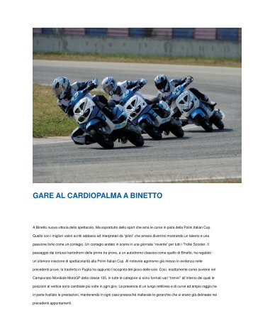 cronaca e classifiche 4^ prova a Binetto (pdf) - Moto Club Bergamo