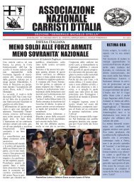 1° Trimestre - Associazione Nazionale Carristi d'Italia
