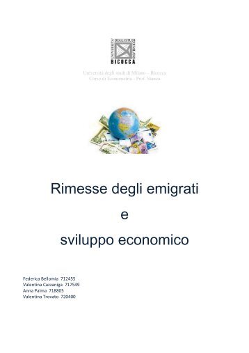 progetto di econometria - Università degli Studi di Milano-Bicocca