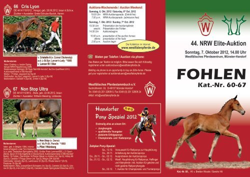 Katalog Fohlen - Westfälisches Pferdestammbuch eV