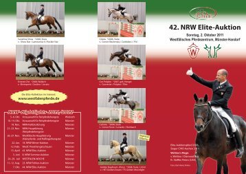 42. NRW Elite-Auktion - Westfälisches Pferdestammbuch eV