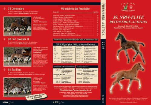 Katalog Fohlen - Westfälisches Pferdestammbuch eV