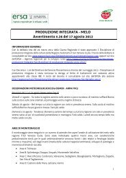 Avvertimento Produzione Integrata melo - n 26 del 17 agosto ... - Ersa