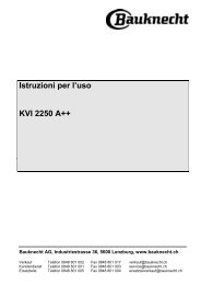 Istruzioni per l'uso KVI 2250 A++ - Bauknecht-mam.ch