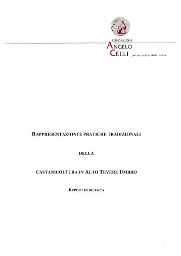 rappresentazioni e pratiche tradizionali della castanicoltura in alto ...