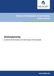 Vereinssponsoring - Metatop GmbH