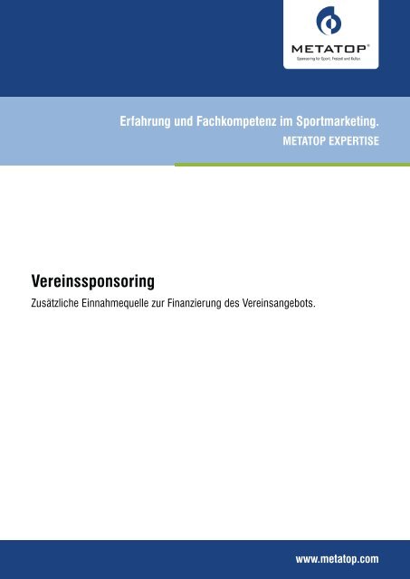 Vereinssponsoring - Metatop GmbH