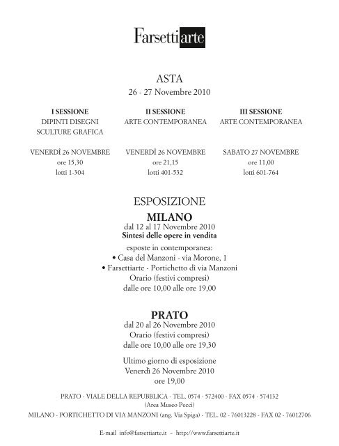 Scarica il catalogo in PDF - Casa d'aste Farsettiarte