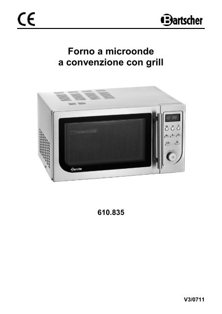 Forno a microonde a convenzione con grill