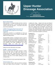 March 2013 - Upper Hunter Dressage Association