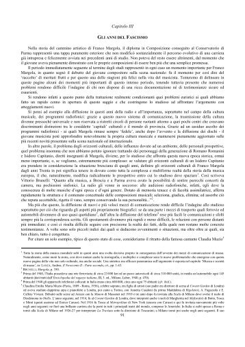 Monografia Capitolo III - Gli anni del Fascismo - Ottavio de Carli