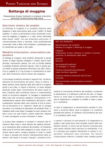 Bottarga di muggine [file .pdf] - Sardegna Agricoltura