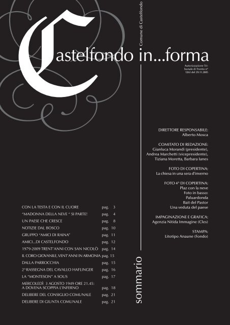 2009 - Comune di Castelfondo