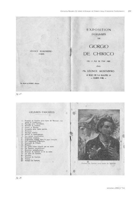 le opere di giorgio de chirico nella collezione castelfranco l'affaire ...