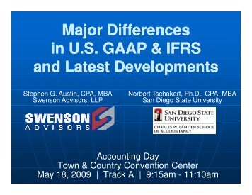 Major Differences between US GAAP and IFRS - Swenson Advisors ...