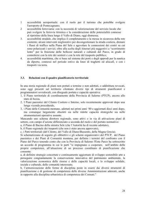 Relazione illustrativa - Programmazione Unitaria Regione Campania